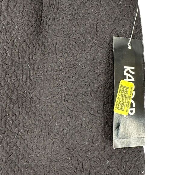 Kasper Skirt Black Pencil Straight Quilted Career Size 4 Satin Trim Metropolitan - Picture 3 of 8